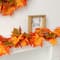 Glitzhome® 6ft. Fall Lighted Maple Leaves Garland with Timer